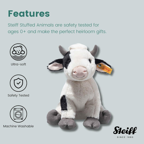 Steiff Soft Cuddly Friends Cobb Cow, 9" Plush Toy