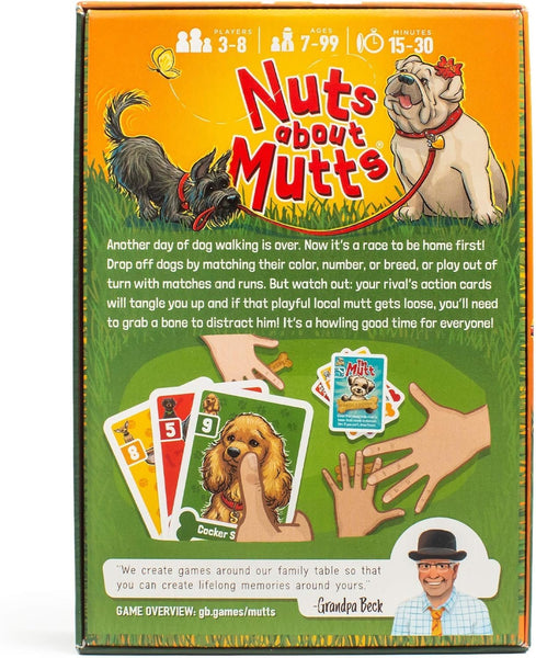 Grandpa Beck's Games Nuts About Mutts - Family-Friendly Hand-Elimination Card Game - for Kids, Teens, and Adults - from The Creators of Cover Your Assets - 3-8 Players, Ages 7+