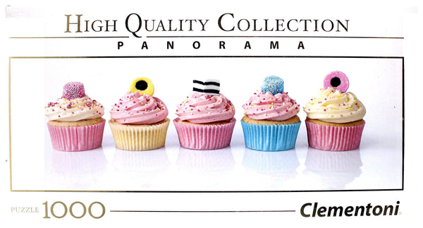 Clementoni Panorama Licorice Cupcakes 1000 Piece Jigsaw Puzzle - 98x33cm
