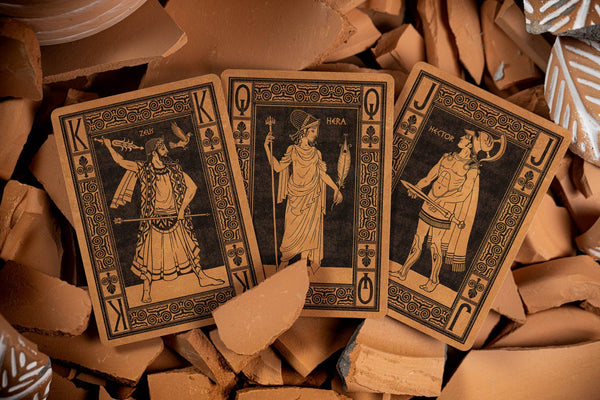 Kings Wild Project The Iliad Luxury Playing Cards, Standard Edition, Poker Size Custom Index, Literature-Themed Collectible Deck Inspired by Homer and Greek Mythology