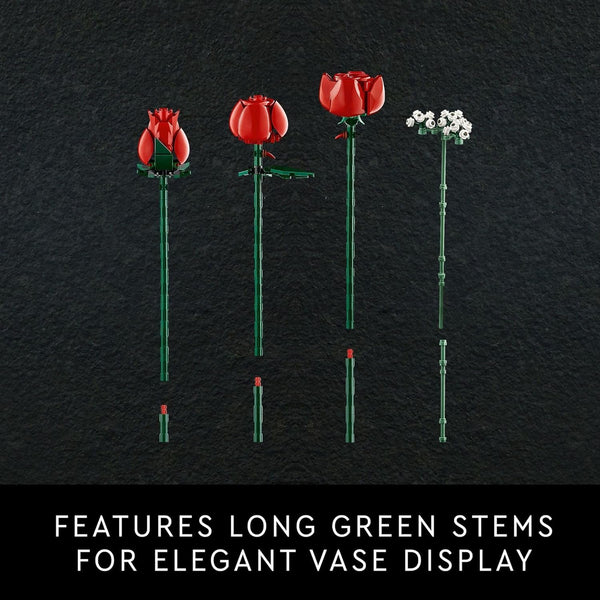 LEGO Icons Bouquet of Roses, Artificial Flowers for Home Décor, Gift for Mother's Day, Anniversary or Any Special Day, Unique Build and Display Model from The Botanical Collection, 10328