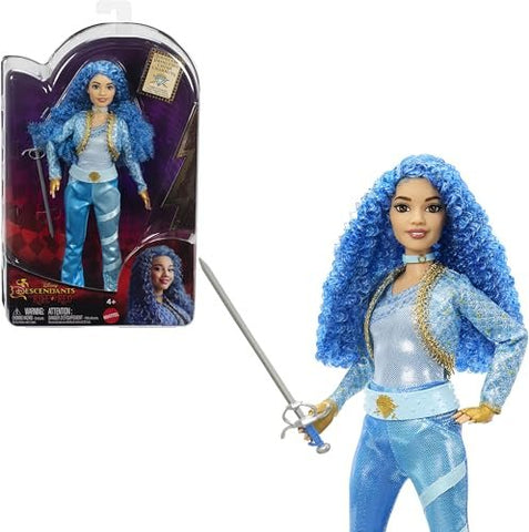 Mattel Disney Descendants: The Rise of Red Fashion Doll & Accessory - Princess Chloe Charming, Daughter of Cinderella with Movie-Inspired Clothes & Sword, Ages 4+