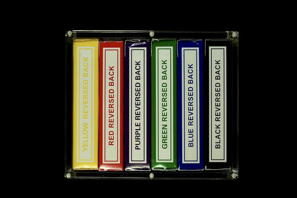 Carat X6 Clear Acrylic Half Brick Playing Card Deck Case, Magnetic 6 Deck Storage Display Holder for Collectible Poker Cards
