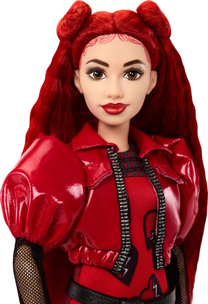 Mattel Disney Descendants: The Rise of Red Fashion Doll & Accessory - Red, Daughter of Queen of Hearts with Movie-Inspired Clothes & Pocket Watch, Ages 4+