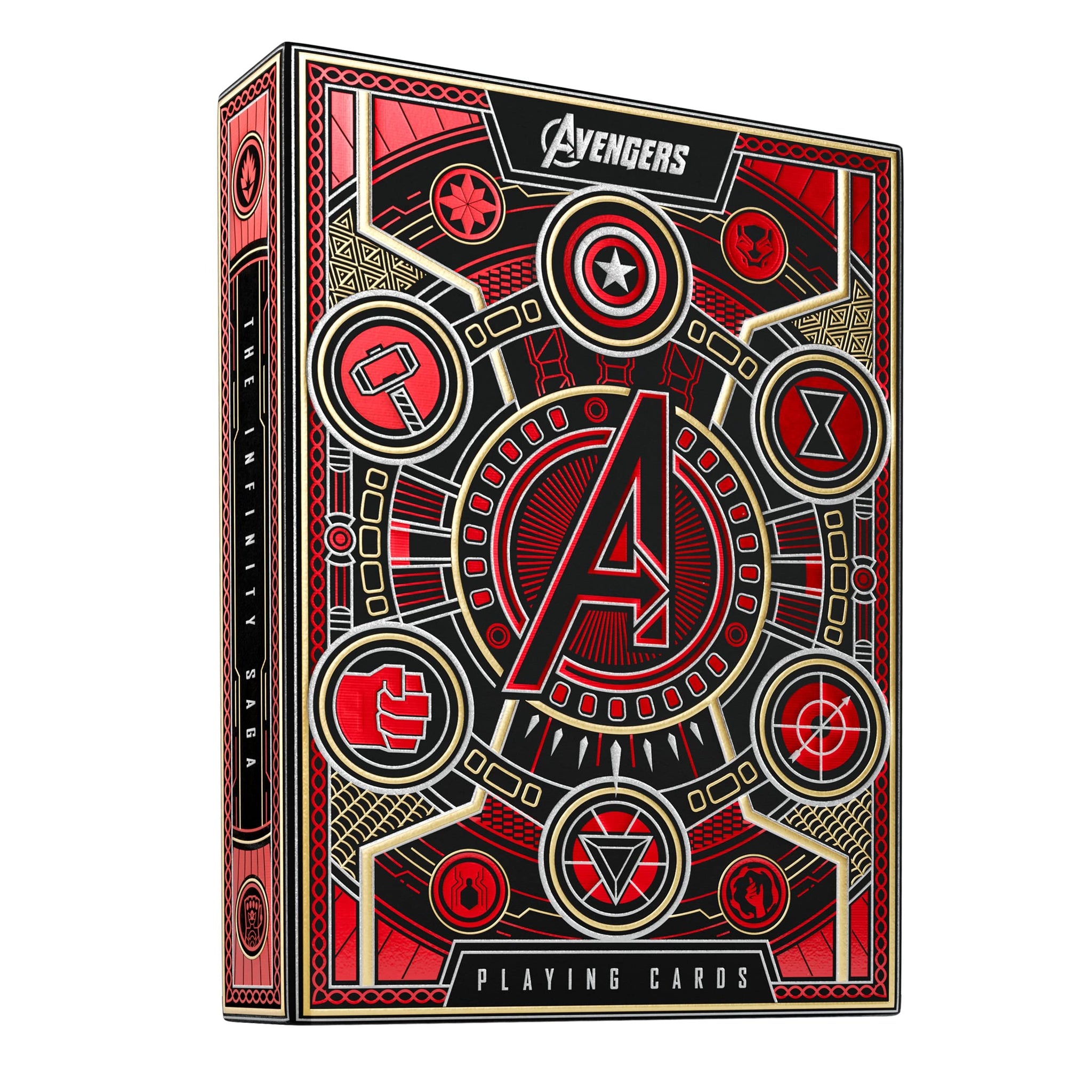 theory11 Avengers Red Edition Premium Playing Cards - Marvel Studios' The Infinity Saga Deck, Poker Size Standard Index