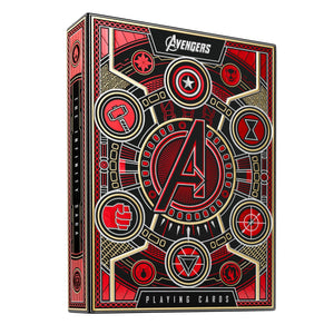 theory11 Avengers Red Edition Premium Playing Cards - Marvel Studios' The Infinity Saga Deck, Poker Size Standard Index