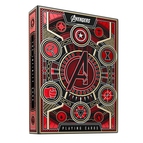 theory11 Avengers Red Edition Premium Playing Cards - Marvel Studios' The Infinity Saga Deck, Poker Size Standard Index
