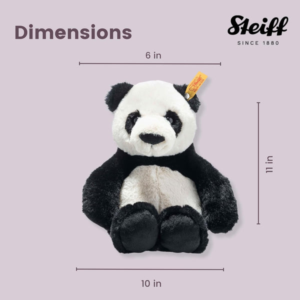 Steiff Ming Panda, Premium Panda Stuffed Animal, Panda Toys, Stuffed Teddy Bear, Teddy Bear Plush, Cute Plushies, Plushy Toy for Girls Boys and Kids, Soft Cuddly Friends (Black & White, 11")