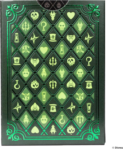 Bicycle Disney Villains Playing Cards - Features 12 Disney Villains Including Scar, Maleficent, Ursula, and More - Green or Purple Playing Cards (Colors May Vary)