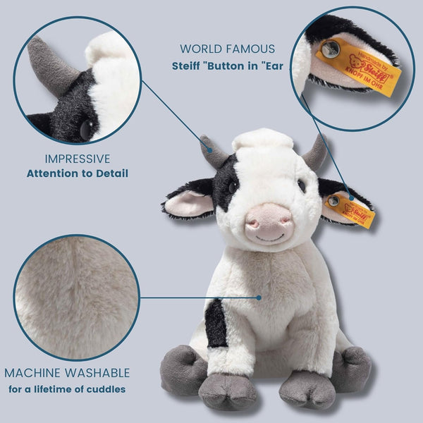 Steiff Soft Cuddly Friends Cobb Cow, 9" Plush Toy