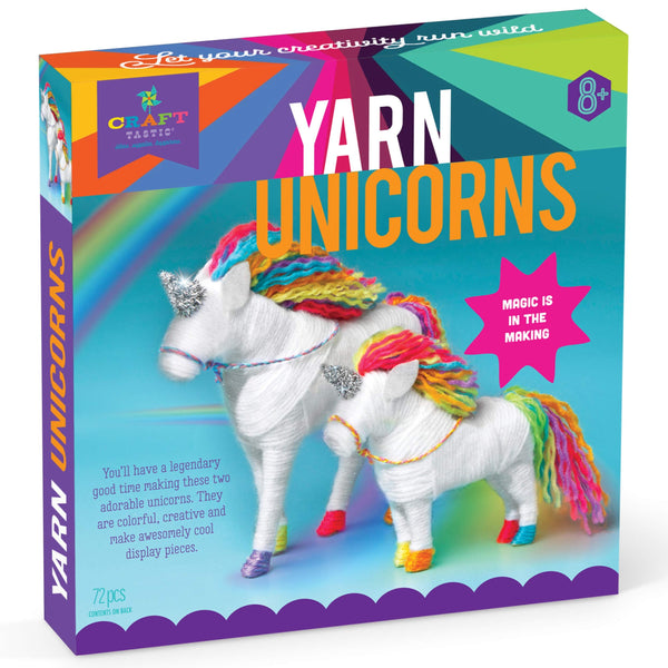 Craft-tastic – Yarn Unicorns Kit – Craft Kit Makes 2 Yarn-Wrapped Unicorns