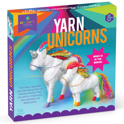 Craft-tastic – Yarn Unicorns Kit – Craft Kit Makes 2 Yarn-Wrapped Unicorns