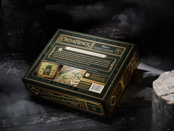 theory11 Lord of The Rings Jigsaw Puzzle - The Land Of Middle Earth - Officially Licensed 1,000 Piece Intermediate Puzzle for Ages 14+