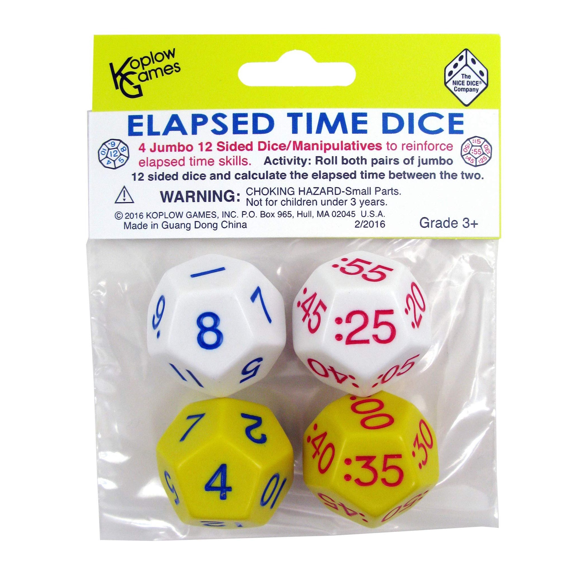 Koplow Games Elapsed Time Dice Classroom Accessories Multicolor, Extra Large (26mm - 35mm)