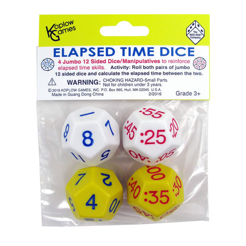 Koplow Games Elapsed Time Dice Classroom Accessories Multicolor, Extra Large (26mm - 35mm)