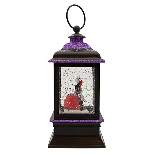 Disney Kurt Adler 9-Inch Battery-Operated Nightmare Before Christmas Jack and Sally Spinning Musical Light-Up Lantern Table Piece, No Size, Multi Color