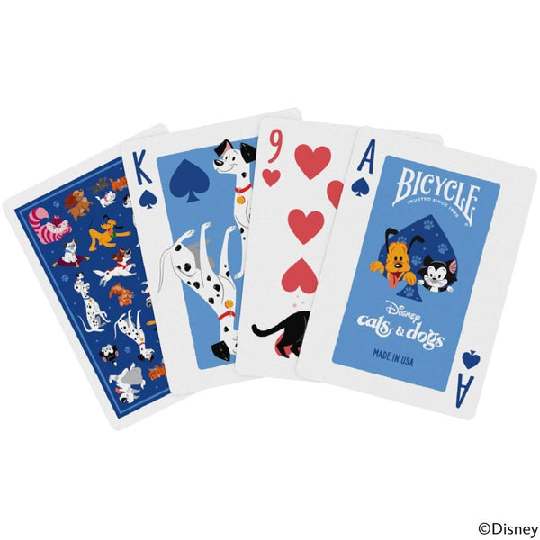 Bicycle Disney Cats and Dogs Inspired Playing Cards, Featuring Lady and The Tramp, Chesire Cat, 101 Dalmations, Yzma, and More!