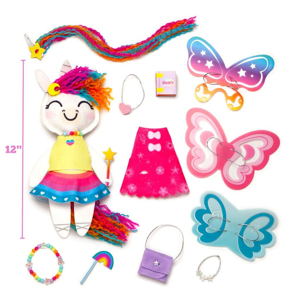 Craft-tastic Create Your Own Magical Unicorn Friend Toy – Easy-To-Sew Unicorn Stuffie with Customizable Clothes & Accessories – Ages 4+