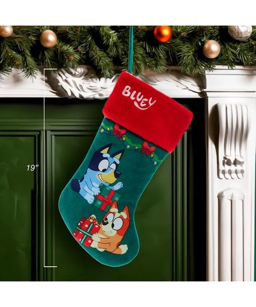 Kurt Adler Bluey and Bingo Opening Presents 19" Long Christmas Stocking