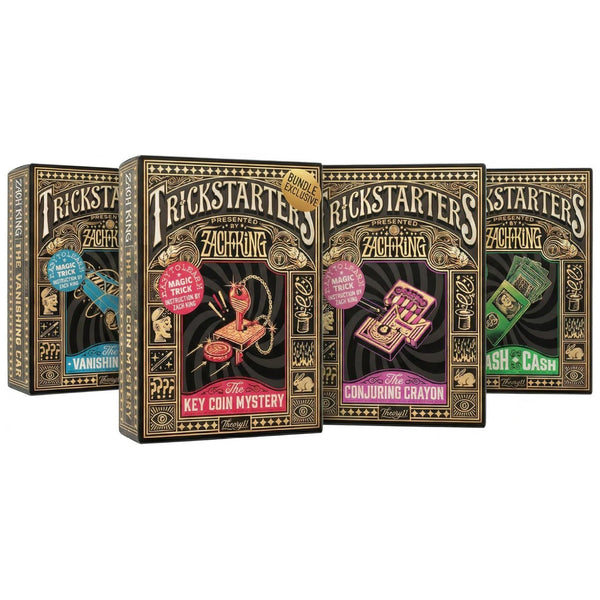 theory11 Trickstarters Magic Kit Bundle - 4 Magic Tricks by Zach King | Easy Illusions for Beginners, Kids & Adults