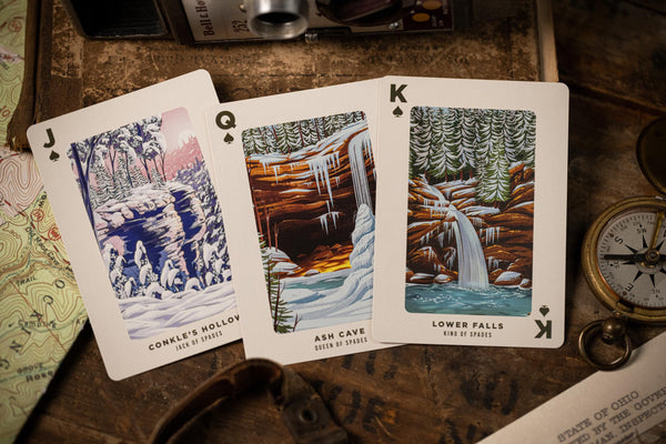 Kings Wild Project Hocking Hills State Park Luxury Playing Cards - Standard Edition, Poker Size Custom Index, State Park Themed Collectible Deck