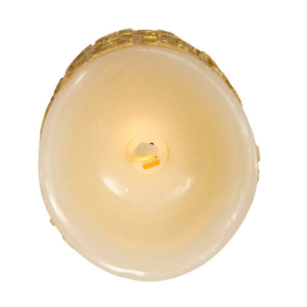 Kurt Adler 5-Inch Gold Flicker Flame Battery-Operated Candle, Multi, JEL0947