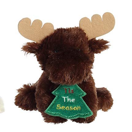 Aurora Christmas Holiday Bits 5" Plushie 3 Pack: Penguin, Moose, and Arctic Pup