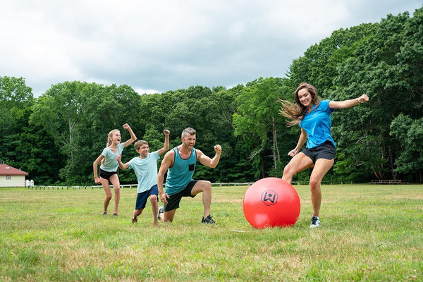 Wicked Big Sports Little Kids Kickball-Supersized Kickball Outdoor Sport Tailgate Backyard Beach Game Fun for All, Original Version, red