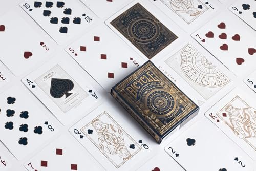 Bicycle Cypher Premium Playing Cards, Gold Foil, Encrypted Messages, Poker Size Standard Index