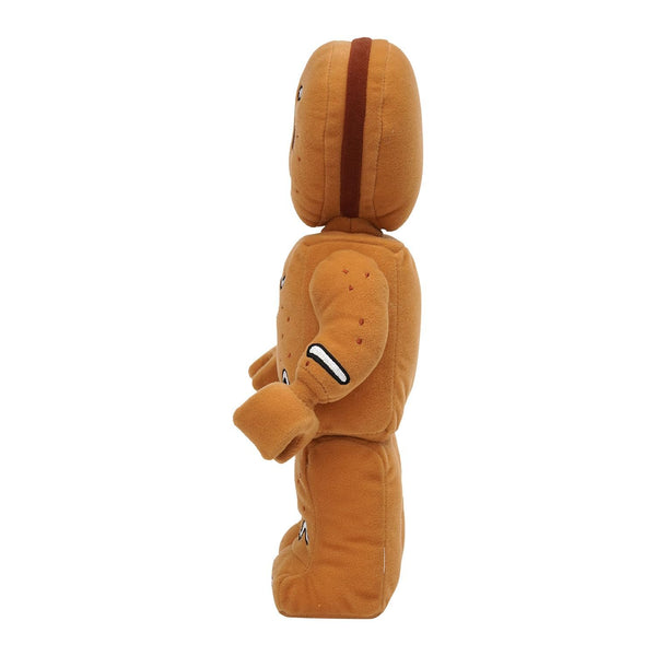 Lego Minifigure Gingerbread Man 12" Plush Character – Soft Holiday Collectible Toy, Brown Christmas Minifig Plush, Kids & Adult Gift