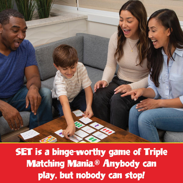 PlayMonster SET Card Game of Visual Perception - Race to Find The Matches, For Ages 8+, 81 Cards, Rules included
