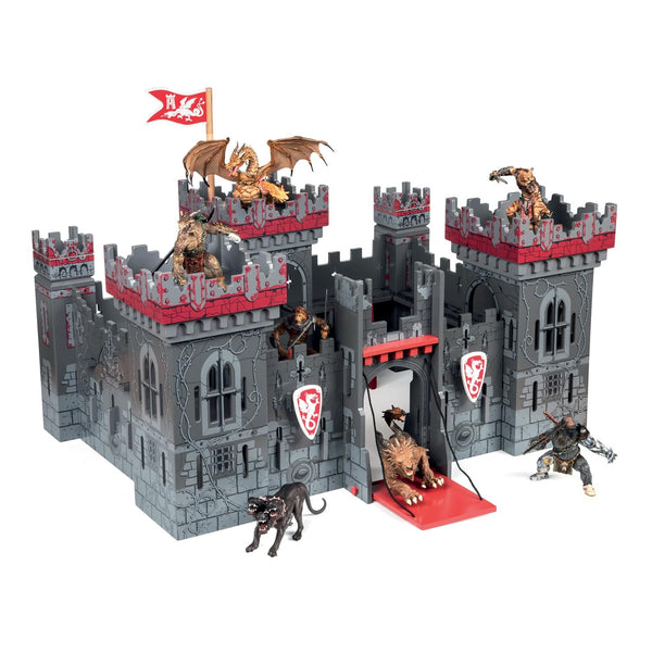 Papo Mutant Castle (60052) Medieval Fantasy Castle Playset with Working Drawbridge – Large Wooden Fortress Toy for Kids Ages 3+