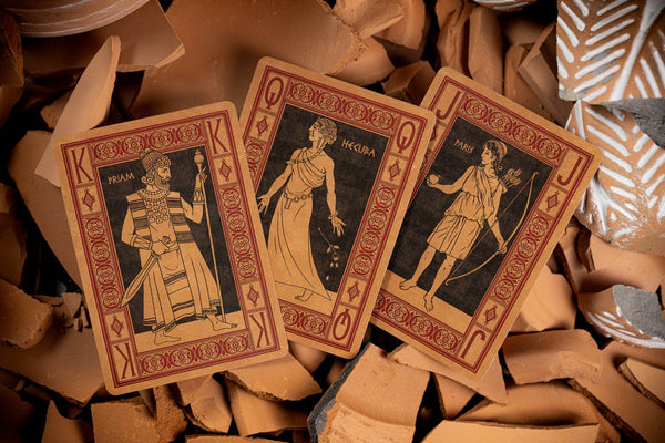 Kings Wild Project The Iliad Luxury Playing Cards, Standard Edition, Poker Size Custom Index, Literature-Themed Collectible Deck Inspired by Homer and Greek Mythology