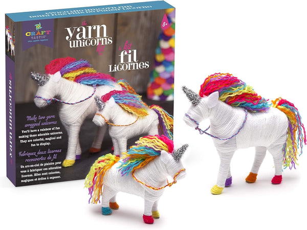 Craft-tastic - Yarn Unicorns Kit - Craft Kit Makes 2 Yarn-Wrapped Unicorns