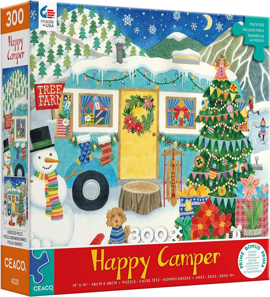 Ceaco - Happy Camper - Christmas Camper - 300 Piece Jigsaw Puzzle