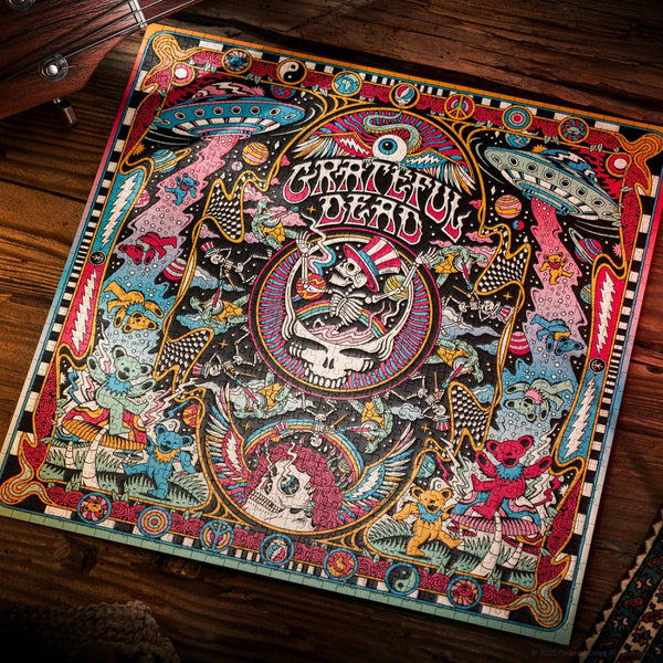 theory11 Grateful Dead Jigsaw Puzzle - For Dead Heads - Officially Licensed 1,000 Piece Intermediate Puzzle for Ages 14+