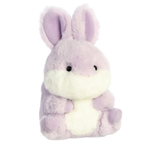 Aurora® Round Rolly Pet™ Bunny Lavender™ Stuffed Animal - Adorable Companions - On-The-Go Fun - Lavender 5 Inches