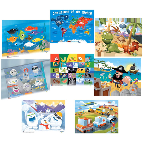 PlayMonster 8 Pack Picture Puzzle Assortment for Kids - Educational Jigsaw Puzzles, Ages 3+