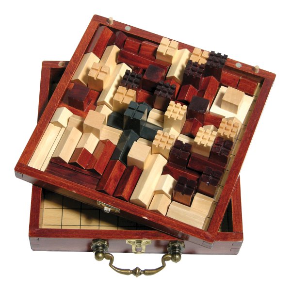 Family Games America - Cathedral Magnetic Travel Edition - A Portable Medieval Wooden Board Game of Strategy and Skill, 2 Player Ages 8+