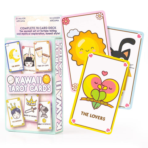 Cute Kawaii Tarot Cards for Beginners - Anime Magic Oracle Deck for Teens