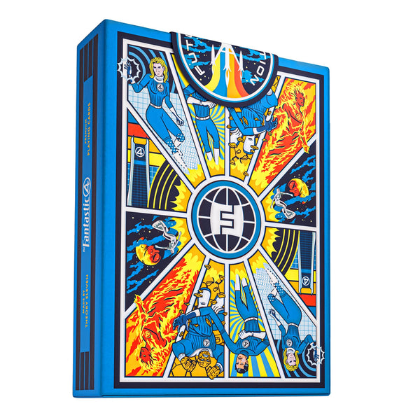 theory11 Marvel Fantastic Four Premium Playing Cards, Poker Size Standard Index, Retro Futuristic Design, Embossed Tuck Box, Luxury Collectible Deck