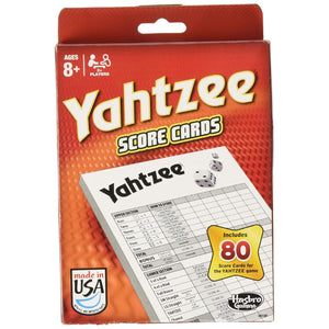 Hasbro Yahtzee Score Cards - Includes 80 Score Sheets For the Yahtzee Dice Game, 2+ Players Ages 8+