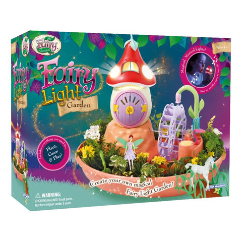 My Fairy Garden - Light Garden - Grow Your Own Garden and Play Indoors Outdoors with This Magical Mushroom House and Fairy Unicorn Playset - for Kids Ages 4 and Up