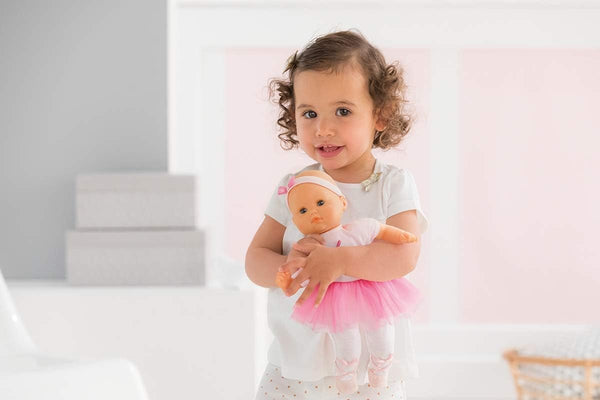 Corolle Bébé Calin Maeva Ballerina Baby Doll - 12" Soft Body Doll in Pink Tutu, Sleeping Eyes That Open and Close, Vanilla Scented, Mon Premier Poupon Collection for Ages 18 Months and up