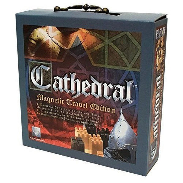 Family Games America - Cathedral Magnetic Travel Edition - A Portable Medieval Wooden Board Game of Strategy and Skill, 2 Player Ages 8+