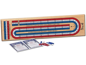 Bicycle Cribbage Board 3 Track Color Coded