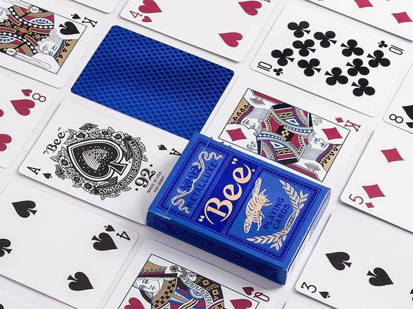 Bee MetalLuxe Blue Playing Cards