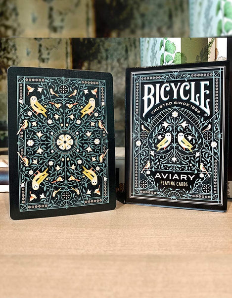 Aviary Teal Playing Cards