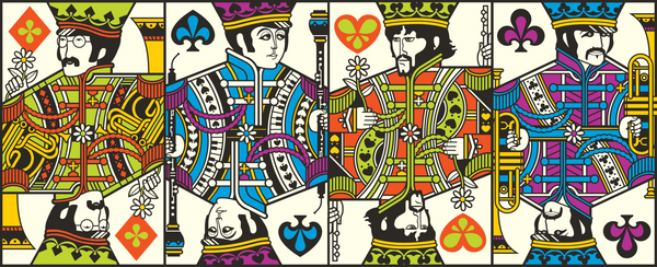 The Beatles Orange Playing Cards